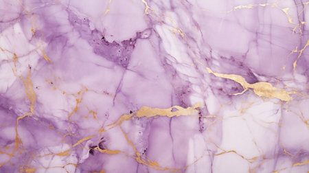 Generative AI : Mauve liquid watercolor background with golden glitter splash. Pastel violet marble alcohol ink drawing effect. Vector illustration of abstract stylish fluid art amの素材