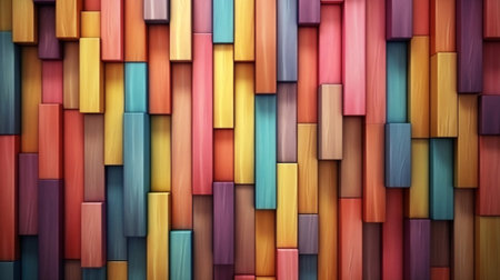 Generative AI : colorful wood wooden white blue With plank texture wall background Through use wash Giving a feeling of looking old and beautifulの素材