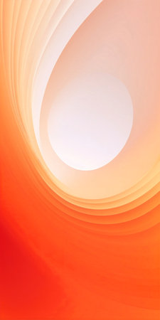 Generative AI : Minimal geometric background. Orange elements with fluid gradient. Dynamic shapes compositionの素材
