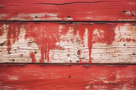 Generative AI : Old wood texture Decrepit red Old Wood Background Closeup red wood plank texture Beautiful lines texture of old woodの素材