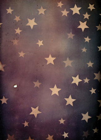 Generative AI : Grunge dark wallpaper Wallpaper pattern dark brown Texture old paper letter with stars Elegant background design and concept Golden retro stars pattern brown backgrの素材
