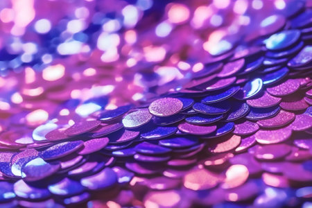 Generative AI : Pink purple and violet lilac glistening sequins Sequins texture festive sparkling backgroundの素材