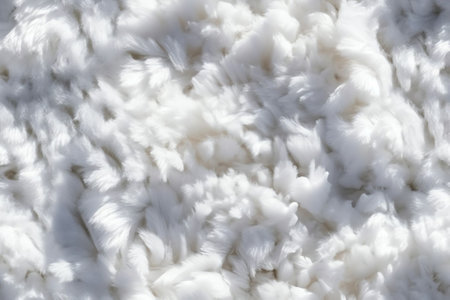 Generative AI : Beautiful background image of winter nature texture pure fluffy fresh snowの素材