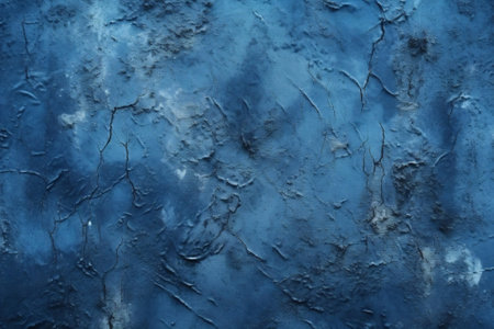 Generative AI : Background grain texture blue paint wall Beautiful abstract grunge decorative navy blue dark wallpaper