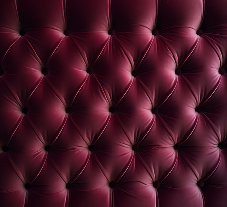 Generative AI : Texture beautiful upholstered velours velvet furniture in the classic style of rhombus with button Textured background sofa in coral coloursの素材