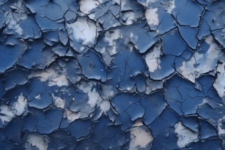 Generative AI : Background image of plaster texture in dark blue tones with light area and an even coatingの素材