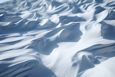 Generative AI : Big frozen snowdrift outdoors in winter on sunshine and shadow The texture bank of snow winter background for Christmasの素材