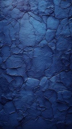 Generative AI : Background image of texture of plaster in dark blue tonesの素材