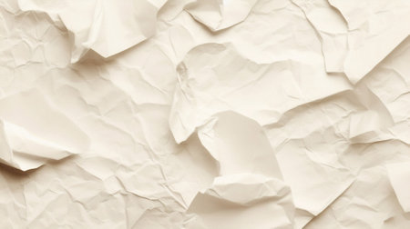 Generative AI : Background image of a crumpled paper texture in a light pastel shadeの素材
