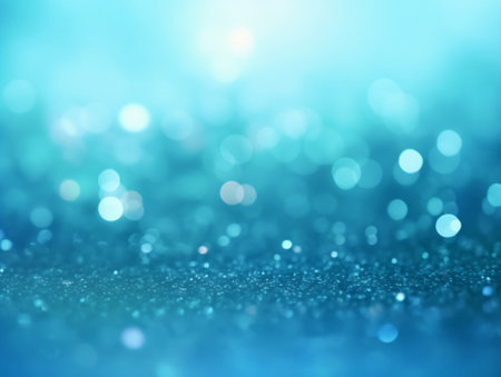 Generative AI : Abstract blurred light blue background with soft bokeh from lightsの素材