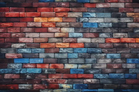 Generative AI : white brick wall may used as backgroundの素材