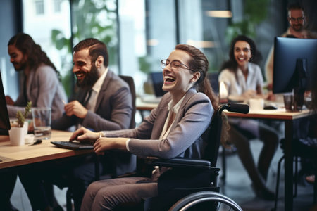 Generative AI : Group Adult Business Friends Sitting Chair Using Modern Gadgets Business Startup Friendship Teamwork Concept Creative People Working Together Sale Projectの素材