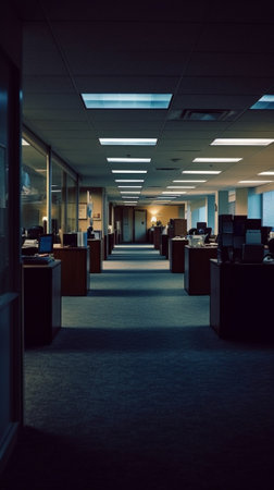 Generative AI : Light at the end of horrible office wayの素材