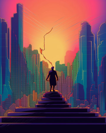 Generative AI : Stock exchange market bulls metaphor Growing rising up stock price Trading business concept Modern fat style vector illustration Online marketの素材