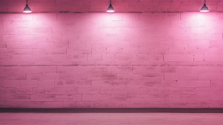 Generative AI : Pink concrete wall in dark for backgroundの素材
