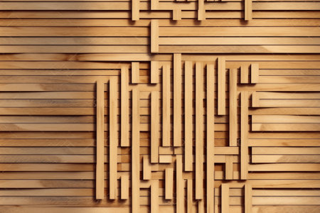 Generative AI : Wooden wall backgroundの素材