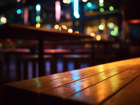 Generative AI : Abstract blurred defocused bar nightclub or cafe backgroundの素材