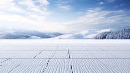 Generative AI : Snow background landscapeの素材