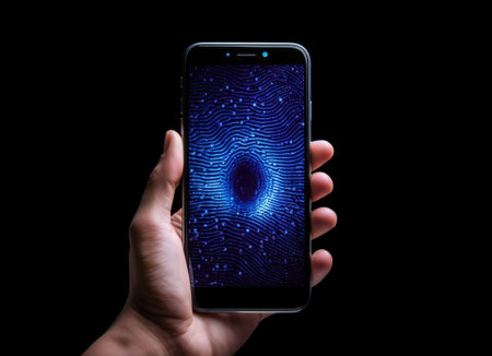 Generative AI : GDPR concept Data protection laws and regulation or cyber security and privacy Close up two asian hands using smart phone to accept Users agreement of new privacy pの素材