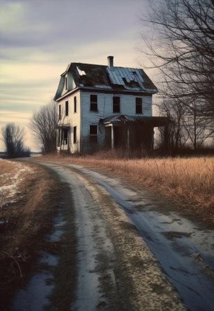 Generative AI : abandoned houseの素材