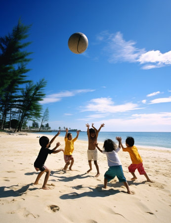 Generative AI : beach gamesの素材