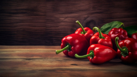 Generative AI : Pepper on a table  vegetables conceptの素材