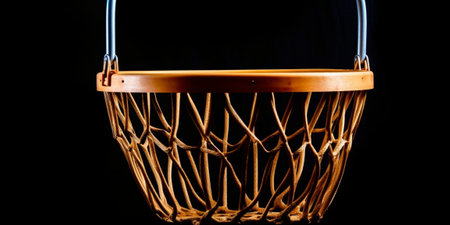 Generative AI : Basketball going through the basketの素材