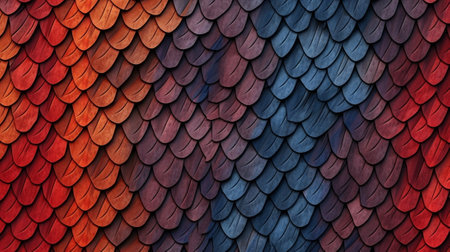 Generative AI : pattern made from Scarlet Macaw feathersの素材