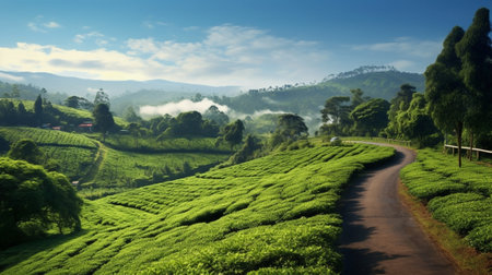 Generative AI : Beautiful Tea Plantationsの素材