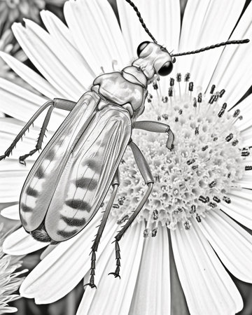 Generative AI : Insect hovering over verbena flowerの素材