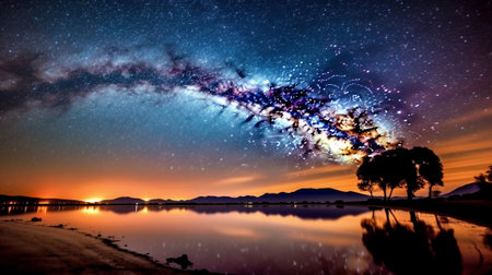 Generative AI : the Milky way Long exposure photographの素材
