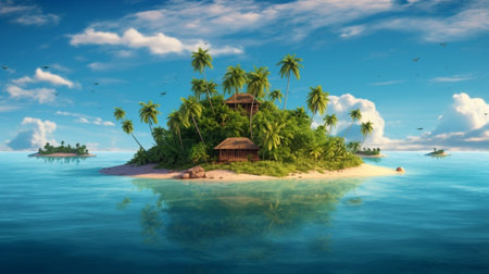 Generative AI : Beautiful islandの素材