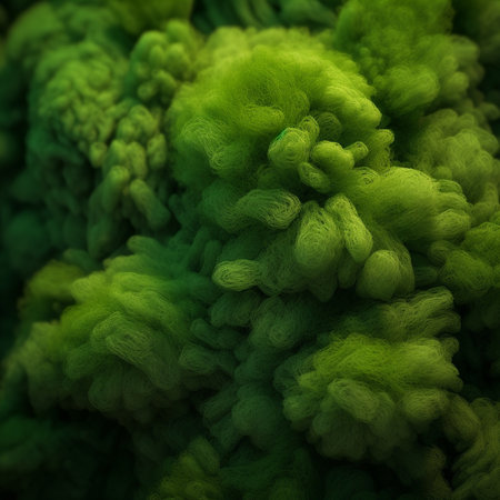 Generative AI : Close up view of green Sphagnum moss suitable for backgroundsの素材