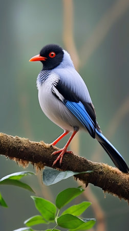 Generative AI : Chinese Rubythroat Calliope tschebaiewi rest on ground in natureの素材