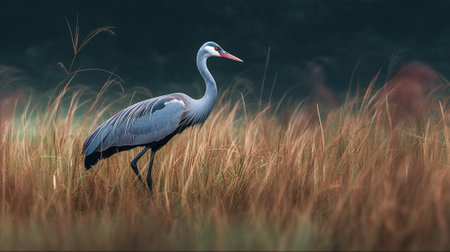 Generative AI : Common Crane Grus grus relax in the nature habitatの素材