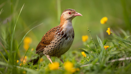 Generative AI : Ferruginous Partridge Coloperdix oculea relax in natureの素材