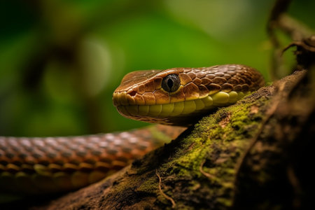 Generative AI : Whitebrowed Scimitar BabblerPomatorhinus schisticepsrest on branch in natureの素材