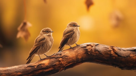 Generative AI : Beautiful bird Brown shrike Lanius cristatus rest on a branch in natureの素材