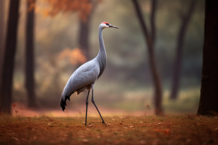 Generative AI : Common Crane Grus grus relax in the nature habitatの素材