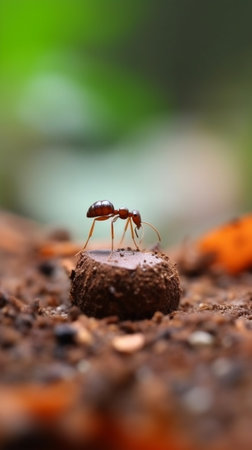 Generative AI : Ant to move the food back to the nestの素材