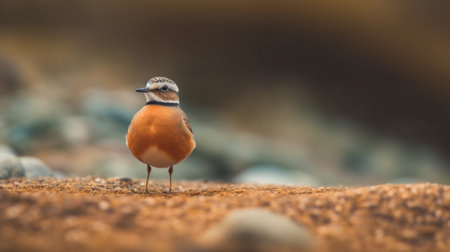 Generative AI : whitethroated rockthrush bird standing on a rockの素材