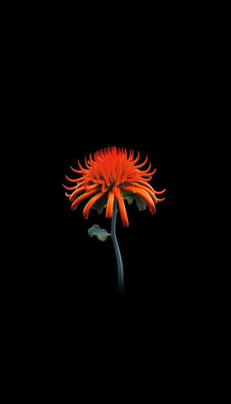 Generative AI : Flame lily flowerの素材