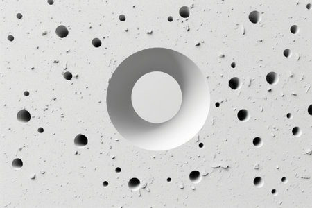 Generative AI : the background hole white empty paper posterの素材
