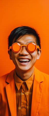 Generative AI : Bad eyesight Young african american man wearing glasses squinting while looking at camera guy peers through spectacles because of vision troubles while standing isoの素材