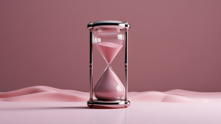Generative AI : beauty concept rejuvenation renewal skincare and skin problems with hourglassの素材