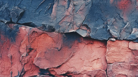 Generative AI : Red and blue clay soil textureの素材