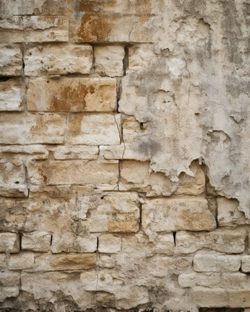 Generative AI : Old rustic lime washed wallの素材