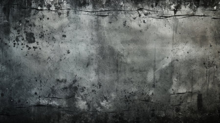 Generative AI : Old black wall grunge background textureの素材
