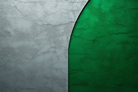 Generative AI : old green and blue wall abstract backgroundの素材