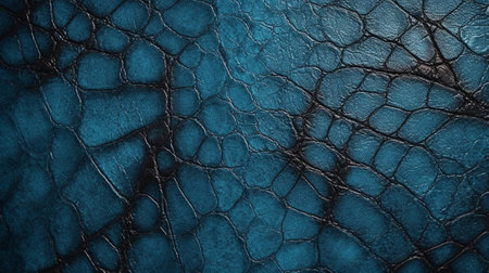 Generative AI : grunge blue leather background or texture with stainsの素材